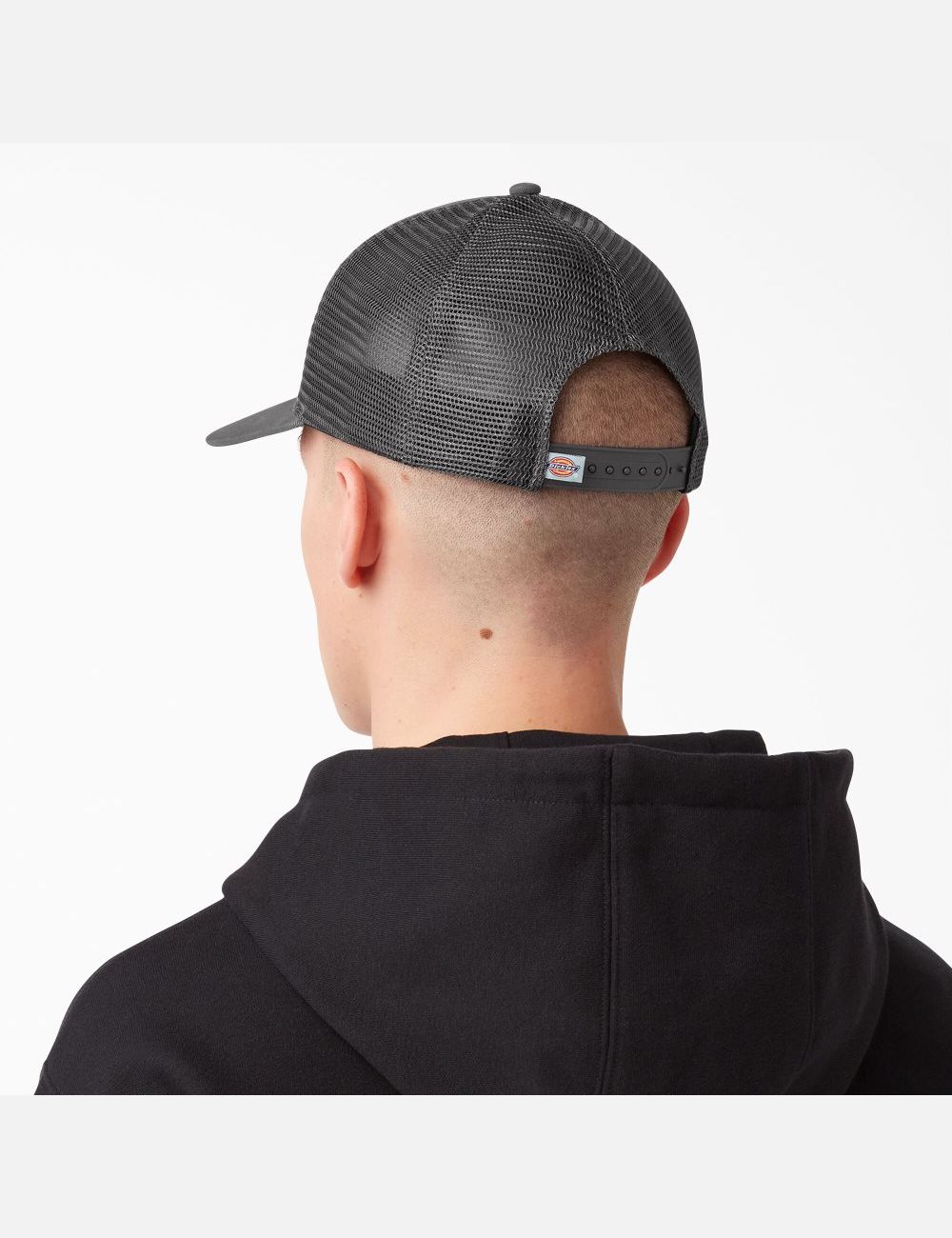 Slate Gray Dickies Patch Logo Trucker Hats | 958LDYJPQ