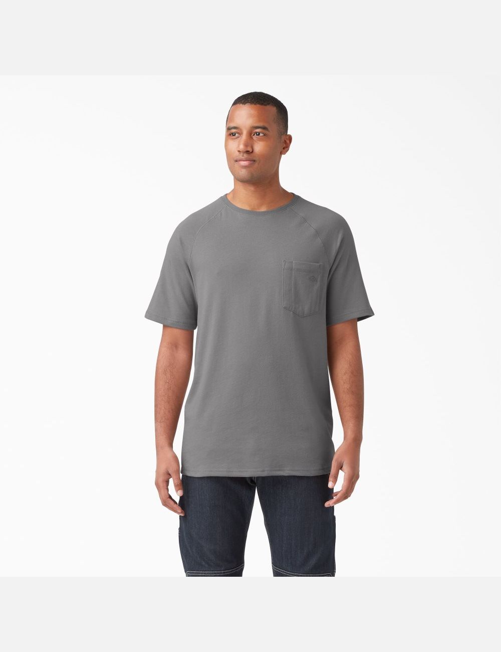 Smoke Gray Dickies Cooling Short Sleeve Shirts | 217GRJEFY