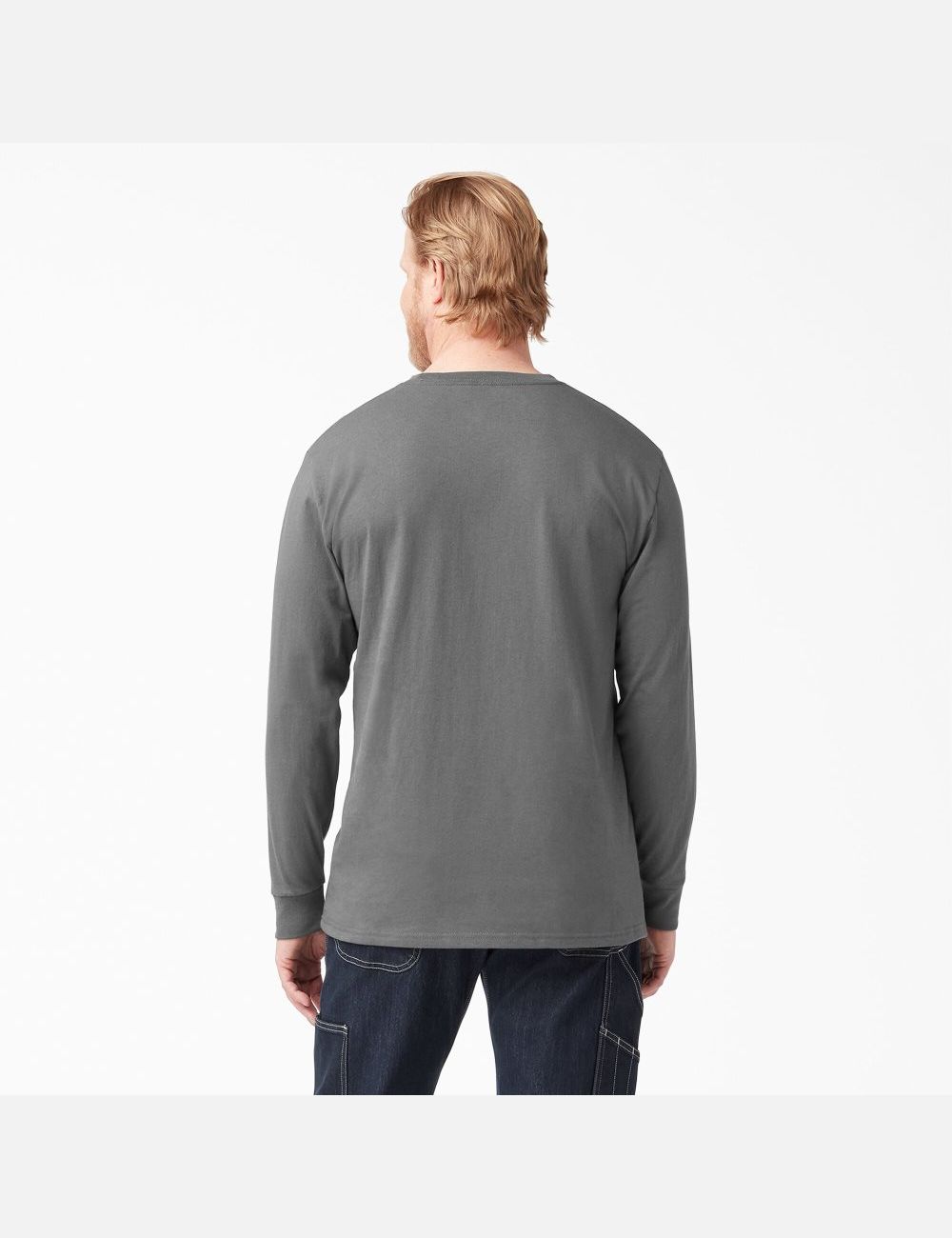 Stone Gray Dickies Regular Icon Graphic Long Sleeve T-Shirts | 279APILHB