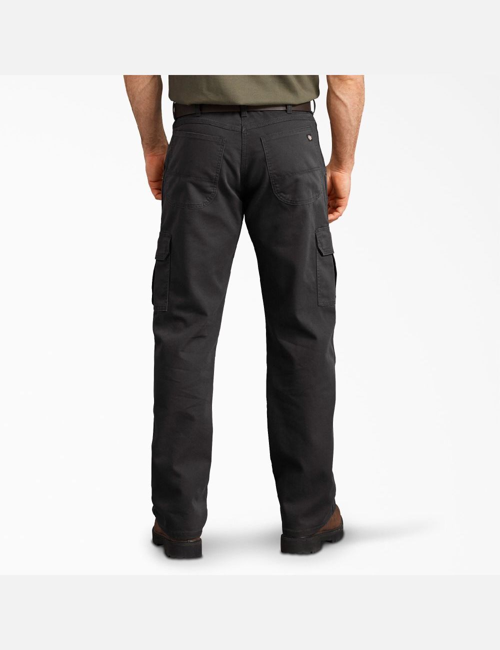 Stonewashed Black Dickies Regular Duck Cargo Pants | 015UMSKXC