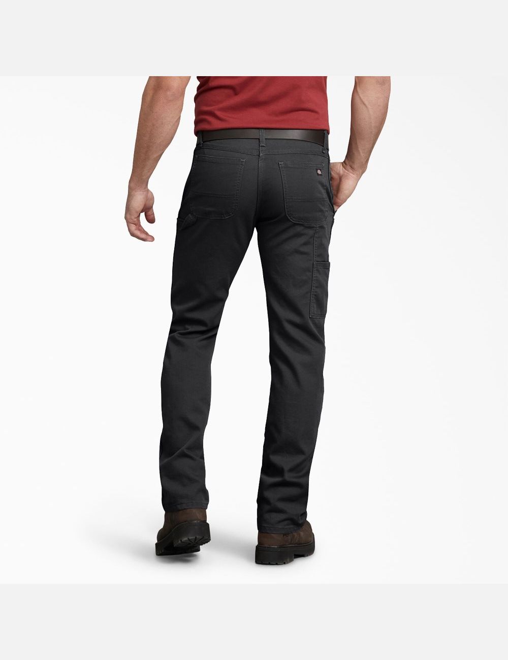 Stonewashed Black Dickies Regular Straight Leg Duck Carpenter Pants | 214YFNUKR