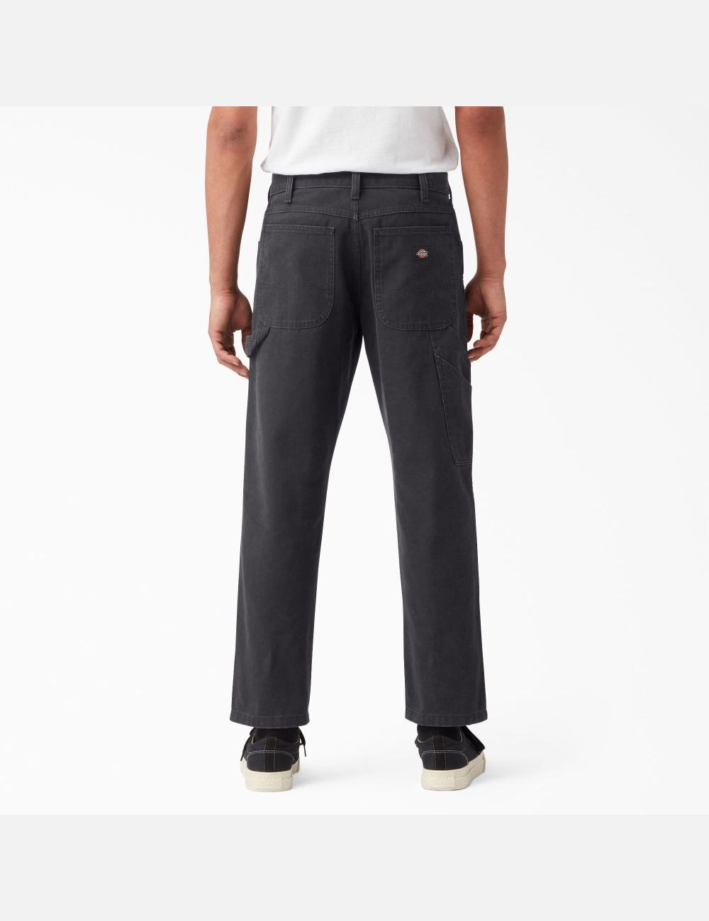 Stonewashed Black Dickies Stonewashed Duck Carpenter Pants | 281IVQAEO