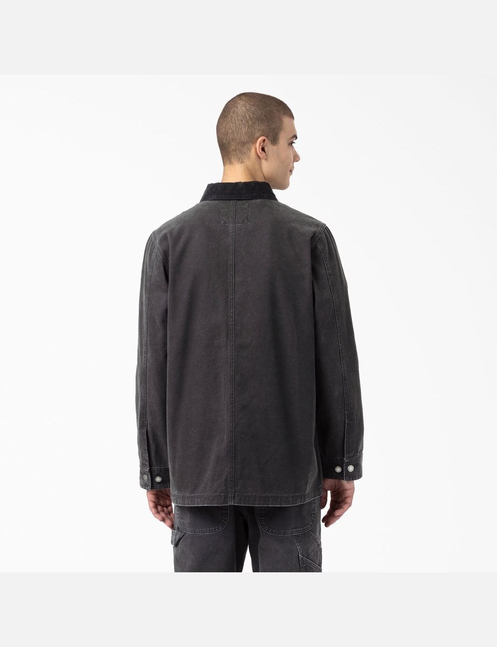 Stonewashed Black Dickies Stonewashed Duck Unlined Chore Coats & Jackets | 561RVKPOJ