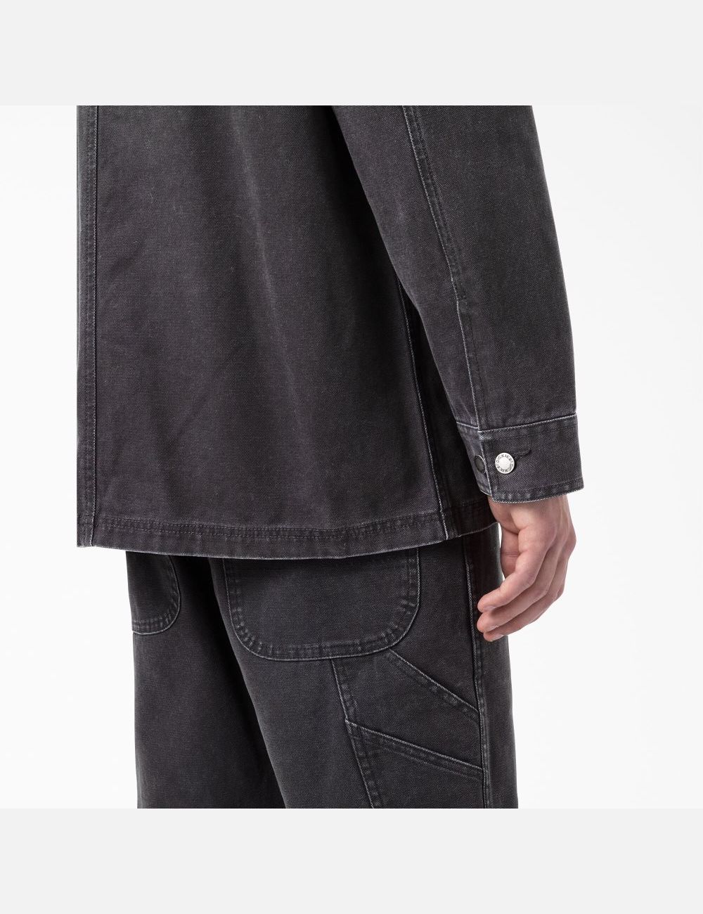 Stonewashed Black Dickies Stonewashed Duck Unlined Chore Coats & Jackets | 561RVKPOJ