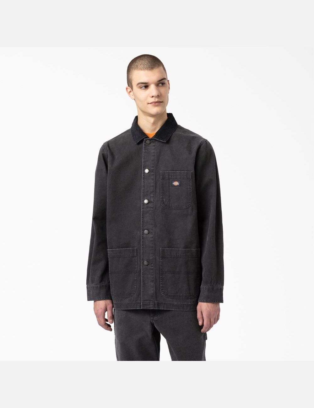 Stonewashed Black Dickies Stonewashed Duck Unlined Chore Coats & Jackets | 561RVKPOJ