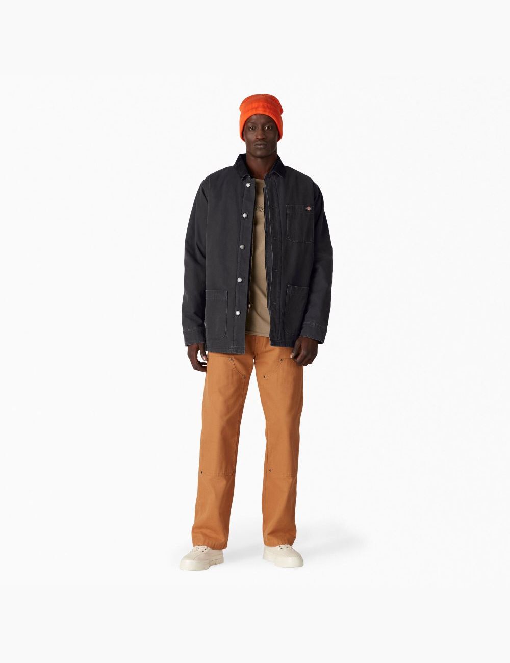 Stonewashed Black Dickies Stonewashed Duck Lined Chore Coats & Jackets | 683NCQTLE