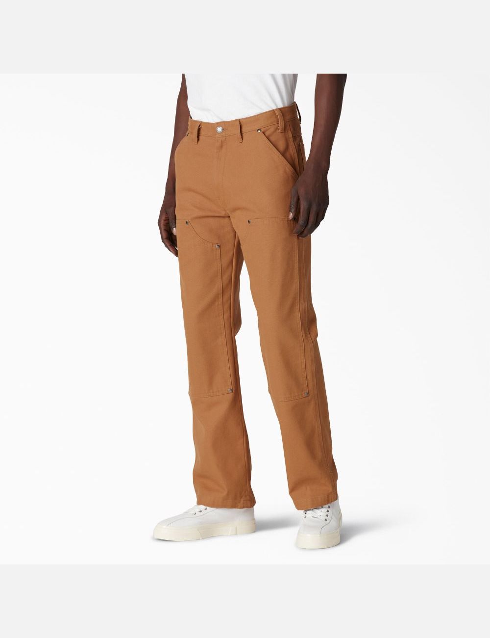 Stonewashed Brown Duck Dickies Duck Front Double Knee Pants | 529SDPQLU