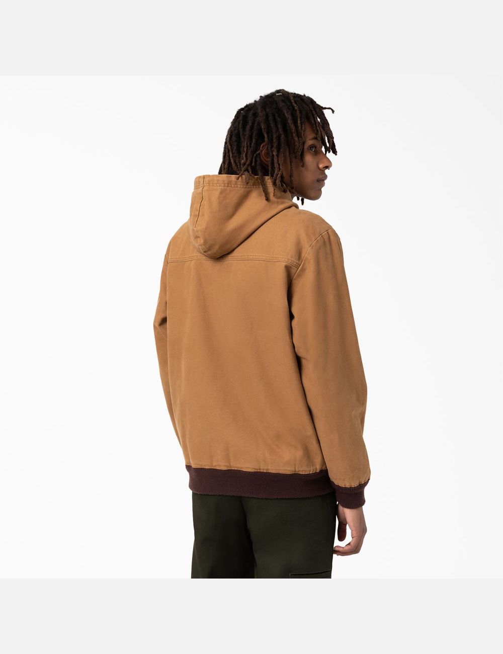 Stonewashed Brown Duck Dickies Duck Hooded Bomber Coats & Jackets | 750LZTJOH