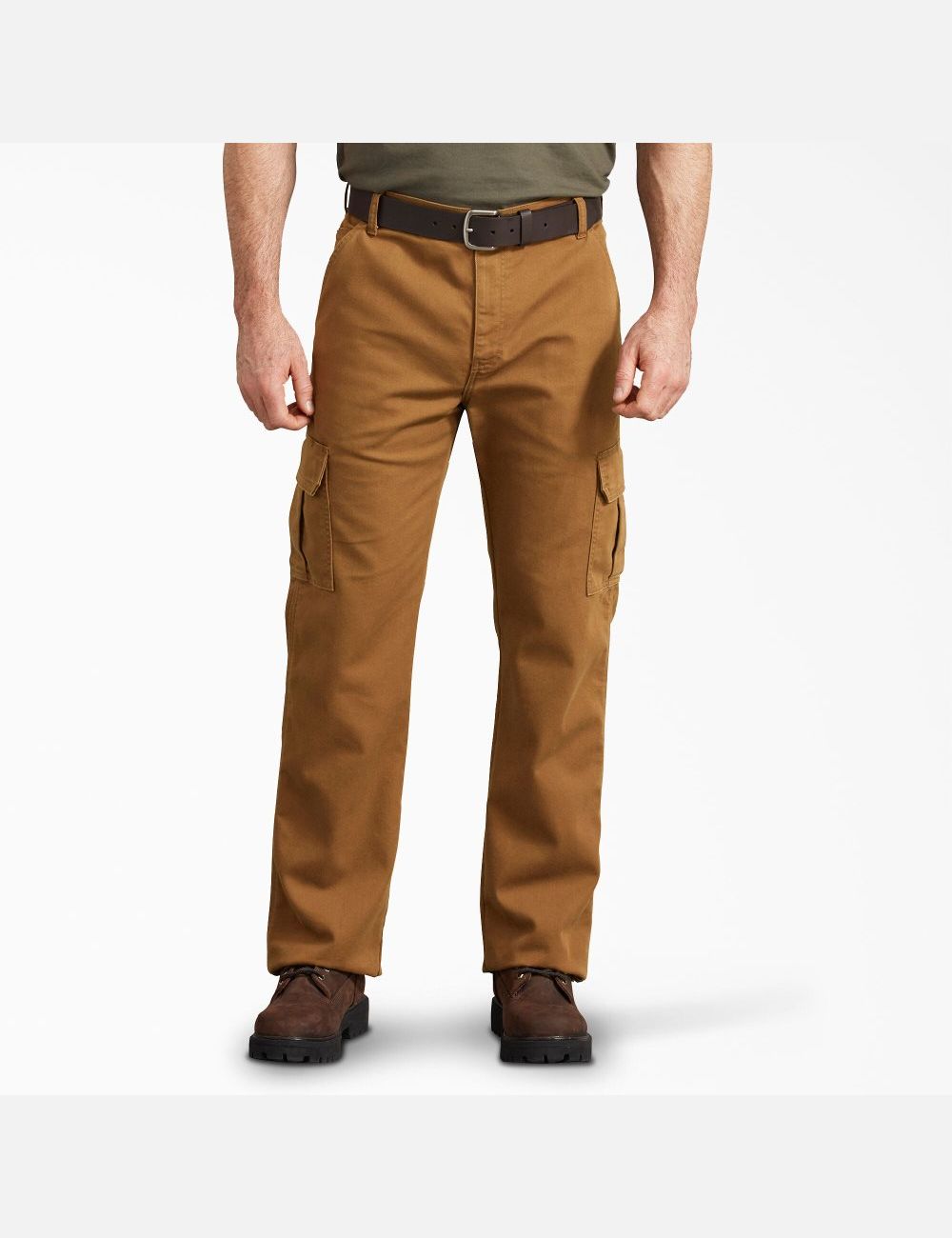 Stonewashed Brown Duck Dickies Regular Duck Cargo Pants | 179EBYCAD