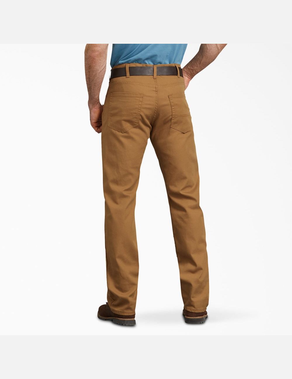 Stonewashed Brown Duck Dickies Regular Fit Straight Leg Duck Work Pants | 958CLTFMQ