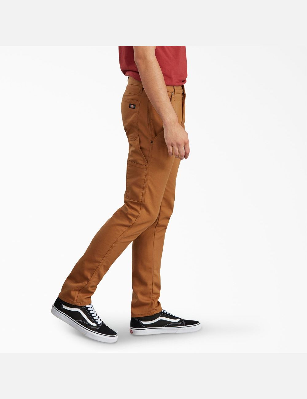 Stonewashed Brown Duck Dickies Slim Tapered Leg Duck Carpenter Pants | 659EHTQKL