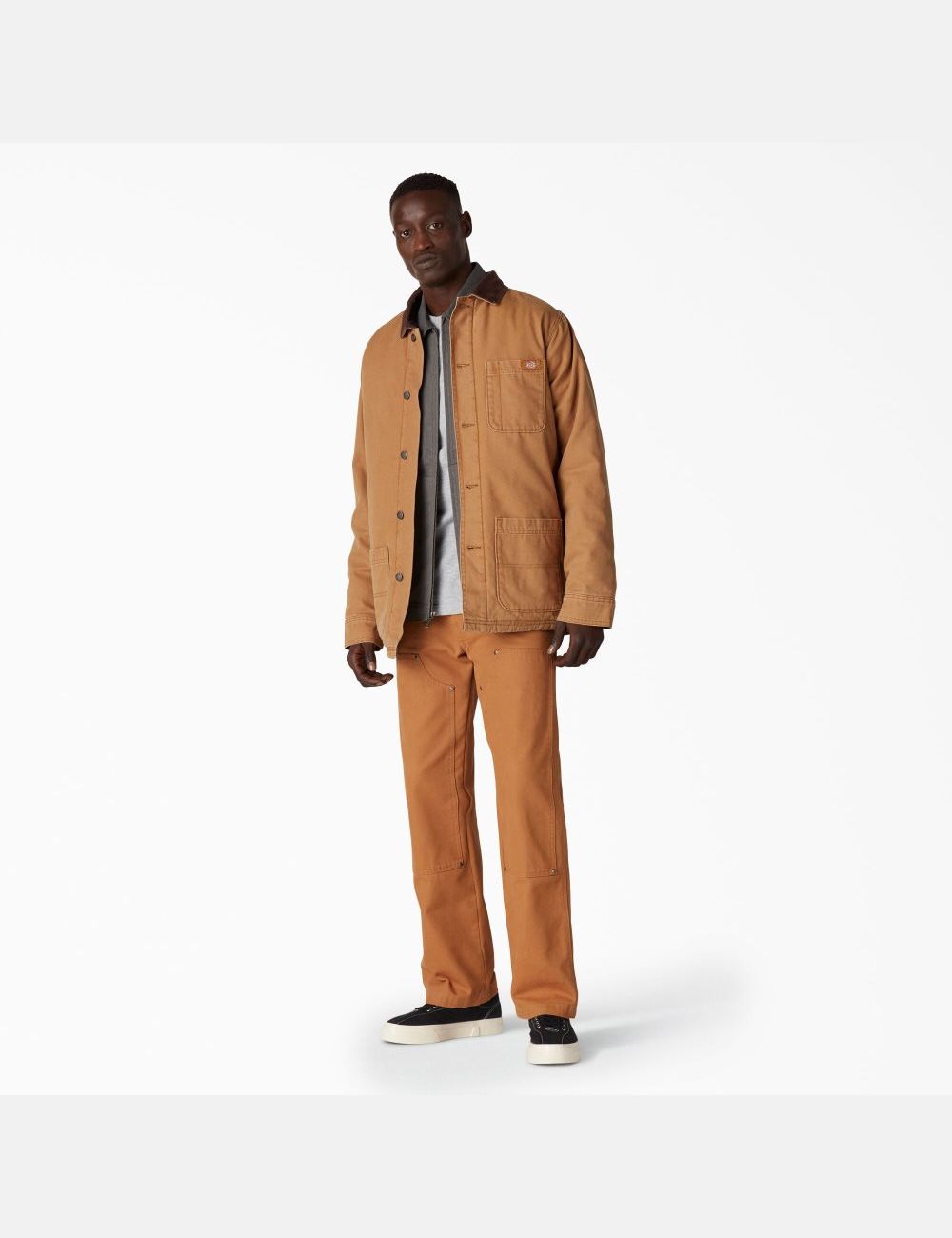 Stonewashed Brown Duck Dickies Stonewashed Duck Lined Chore Coats & Jackets | 630SWJVPK