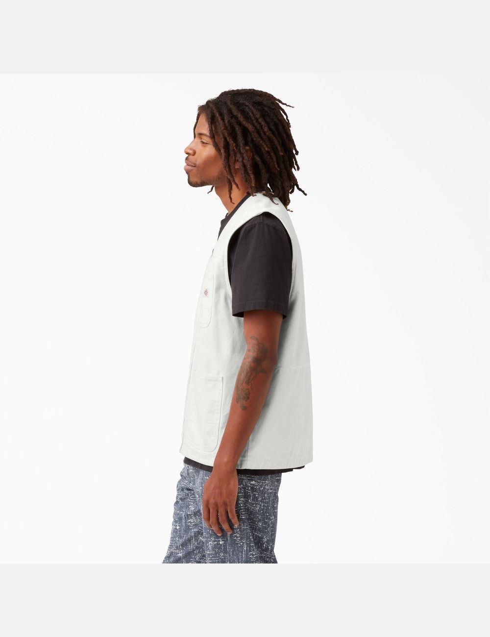 Stonewashed Cloud Dickies Stonewashed Duck Vests | 230DQGPOY