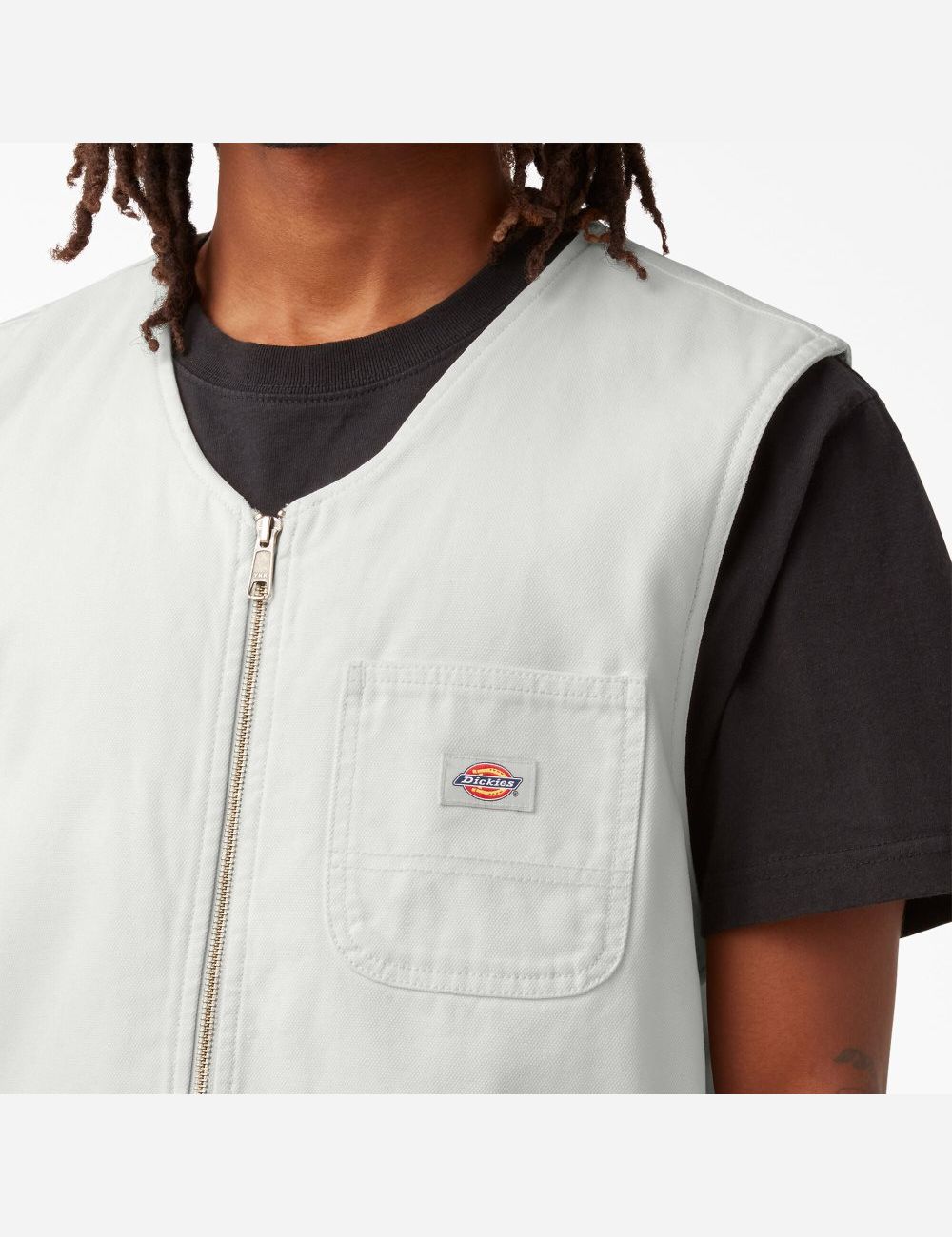 Stonewashed Cloud Dickies Stonewashed Duck Vests | 230DQGPOY