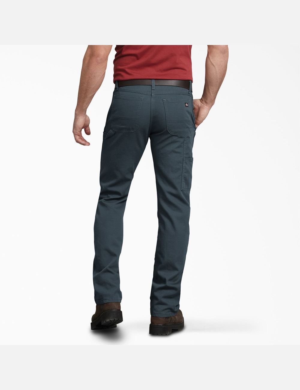 Stonewashed Diesel Gray Dickies Regular Straight Leg Duck Carpenter Pants | 427RWXDLI