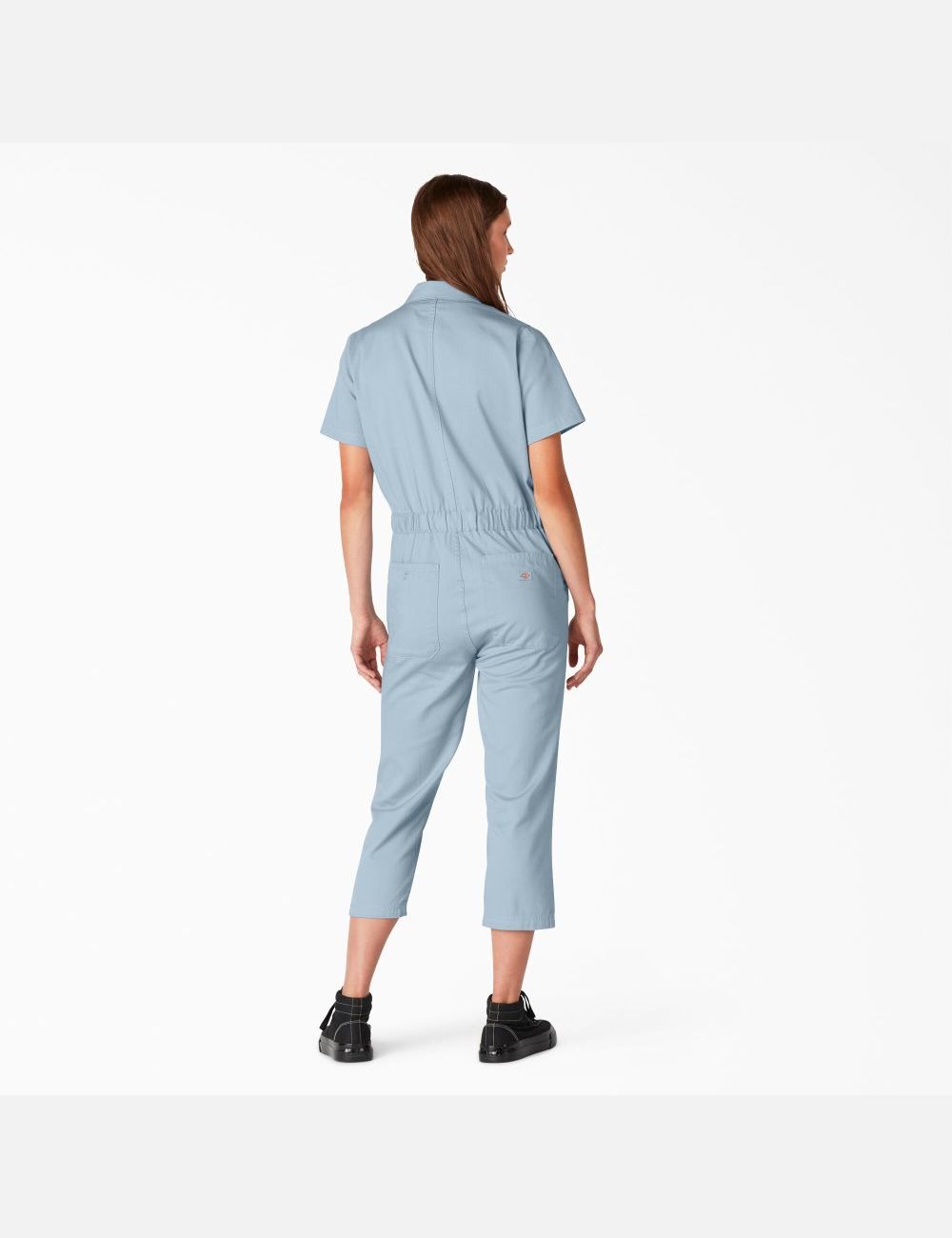 Stonewashed Fog Blue Dickies Reworked Cropped Coveralls | 583YMCVLT