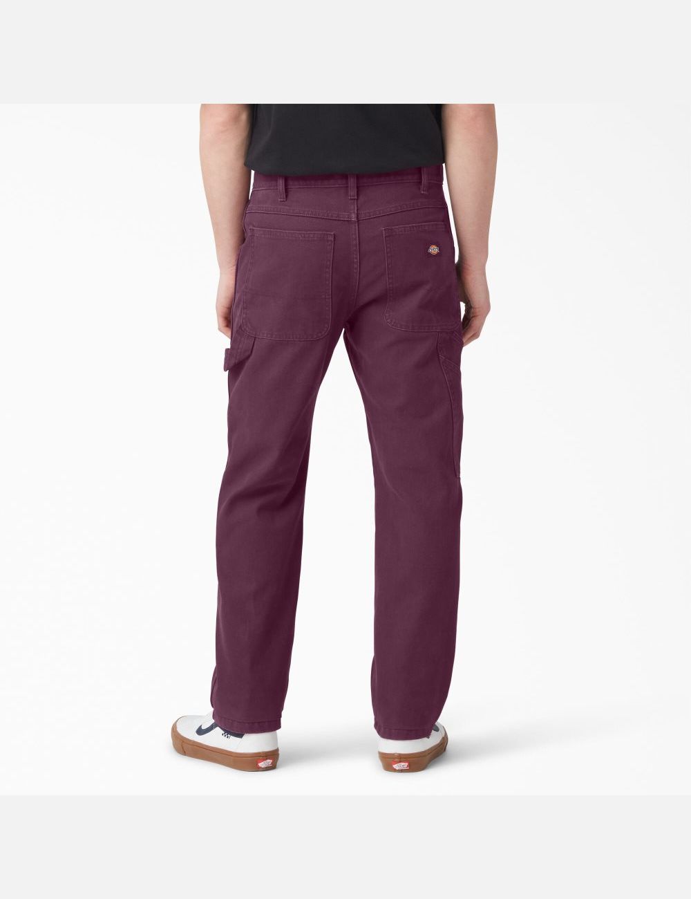 Stonewashed Grape Wine Dickies Stonewashed Duck Carpenter Pants | 036VSFUMZ