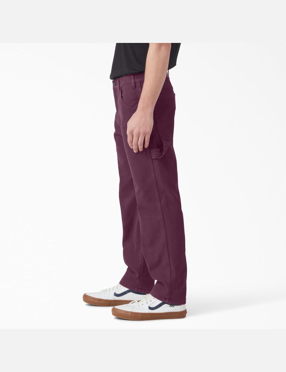 Stonewashed Grape Wine Dickies Stonewashed Duck Carpenter Pants | 036VSFUMZ