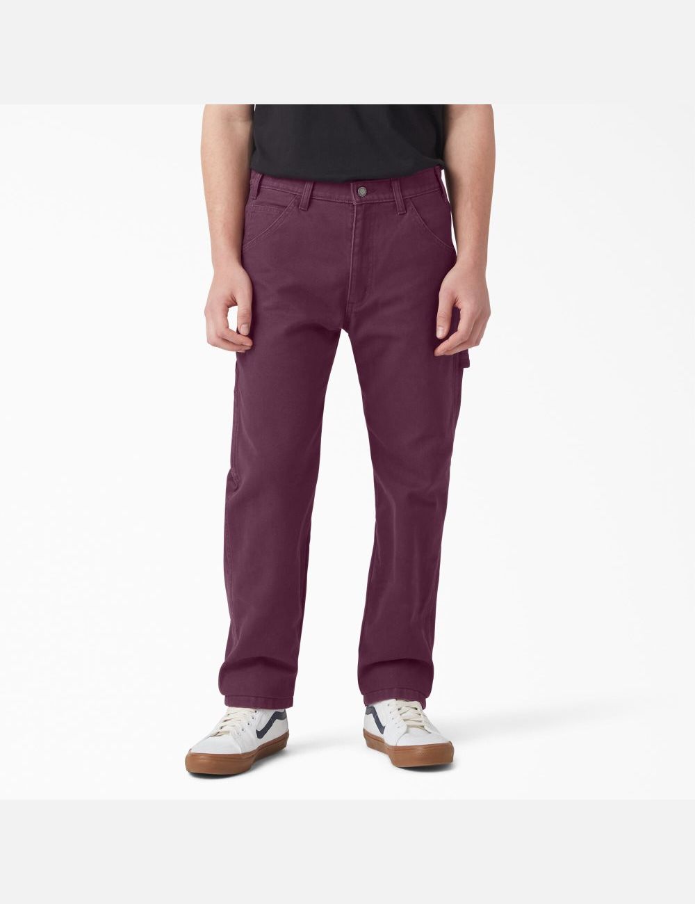 Stonewashed Grape Wine Dickies Stonewashed Duck Carpenter Pants | 036VSFUMZ