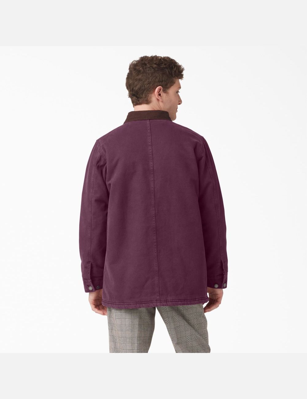 Stonewashed Grape Wine Dickies Stonewashed Duck Lined Chore Coats & Jackets | 927LOAIUB