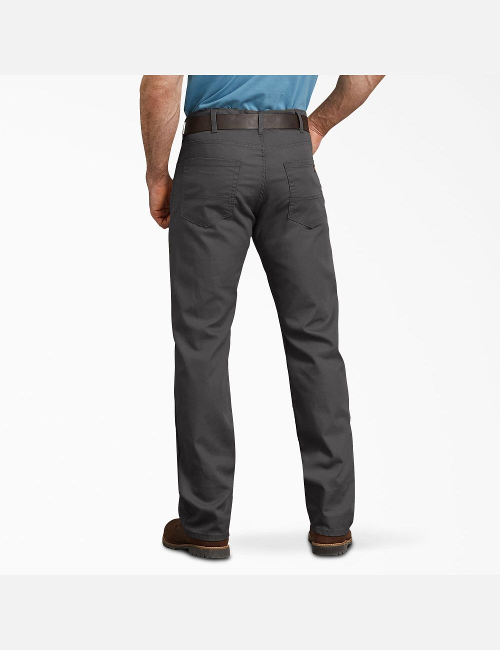 Stonewashed Gray Dickies Regular Fit Straight Leg Duck Work Pants | 851QWHJSO