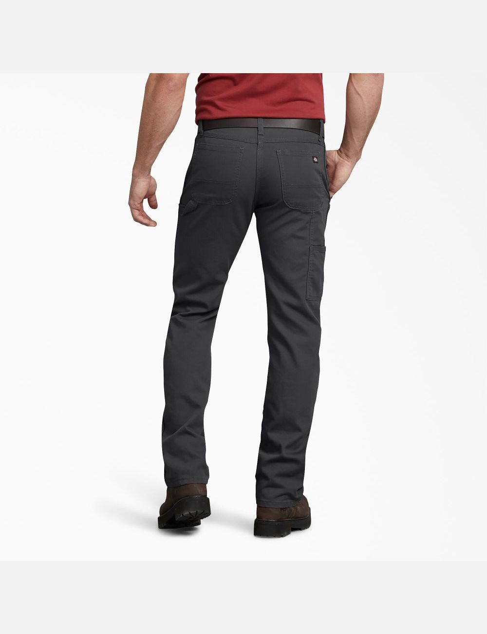 Stonewashed Gray Dickies Regular Straight Leg Duck Carpenter Pants | 031IORCTQ