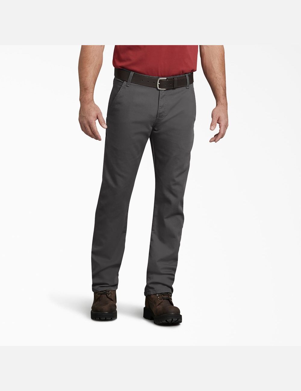 Stonewashed Gray Dickies Regular Straight Leg Duck Carpenter Pants | 031IORCTQ