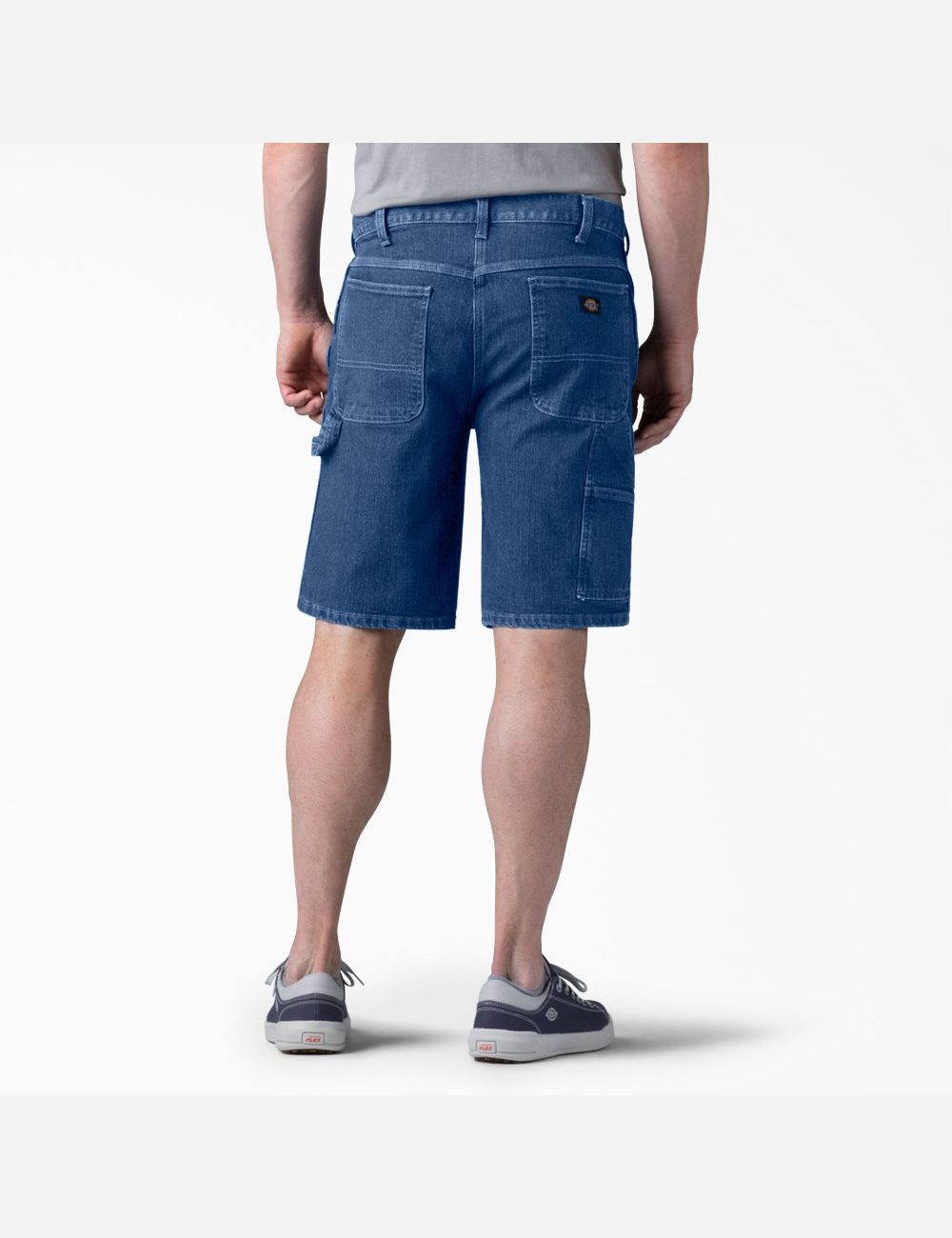 Stonewashed Indigo Blue Dickies Active Waist Denim Shorts | 297TAKVUL