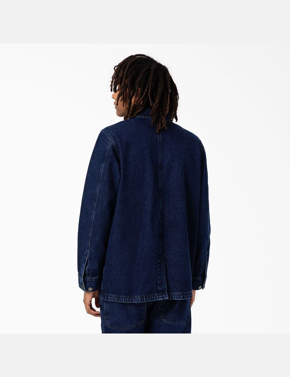 Stonewashed Indigo Blue Dickies Denim Chore Coats & Jackets | 761OITWQN