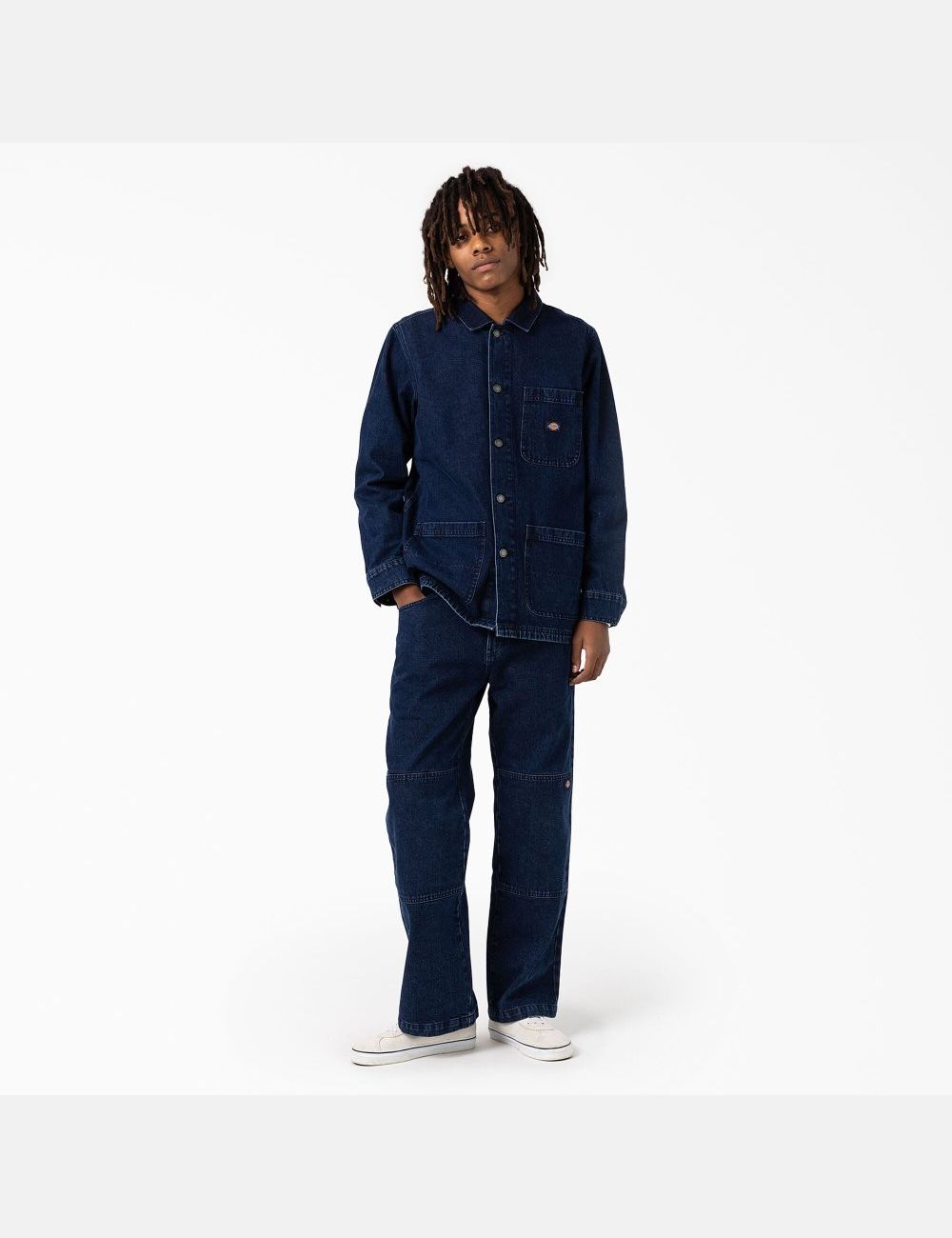 Stonewashed Indigo Blue Dickies Denim Chore Coats & Jackets | 761OITWQN