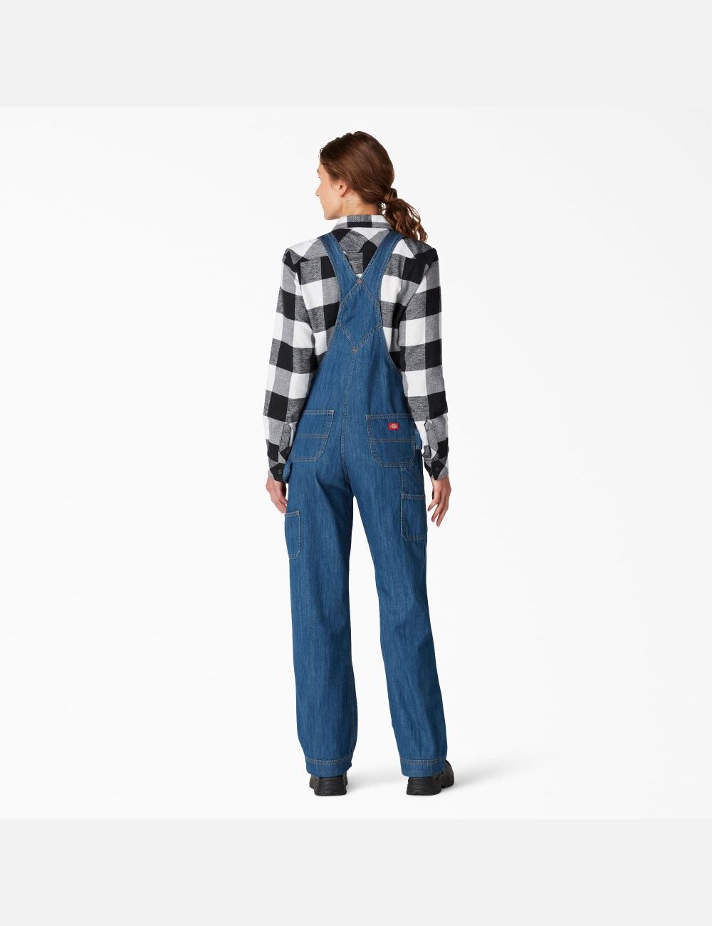 Stonewashed Medium Blue Dickies Relaxed Fit Bib Overalls | 568NTVJAI