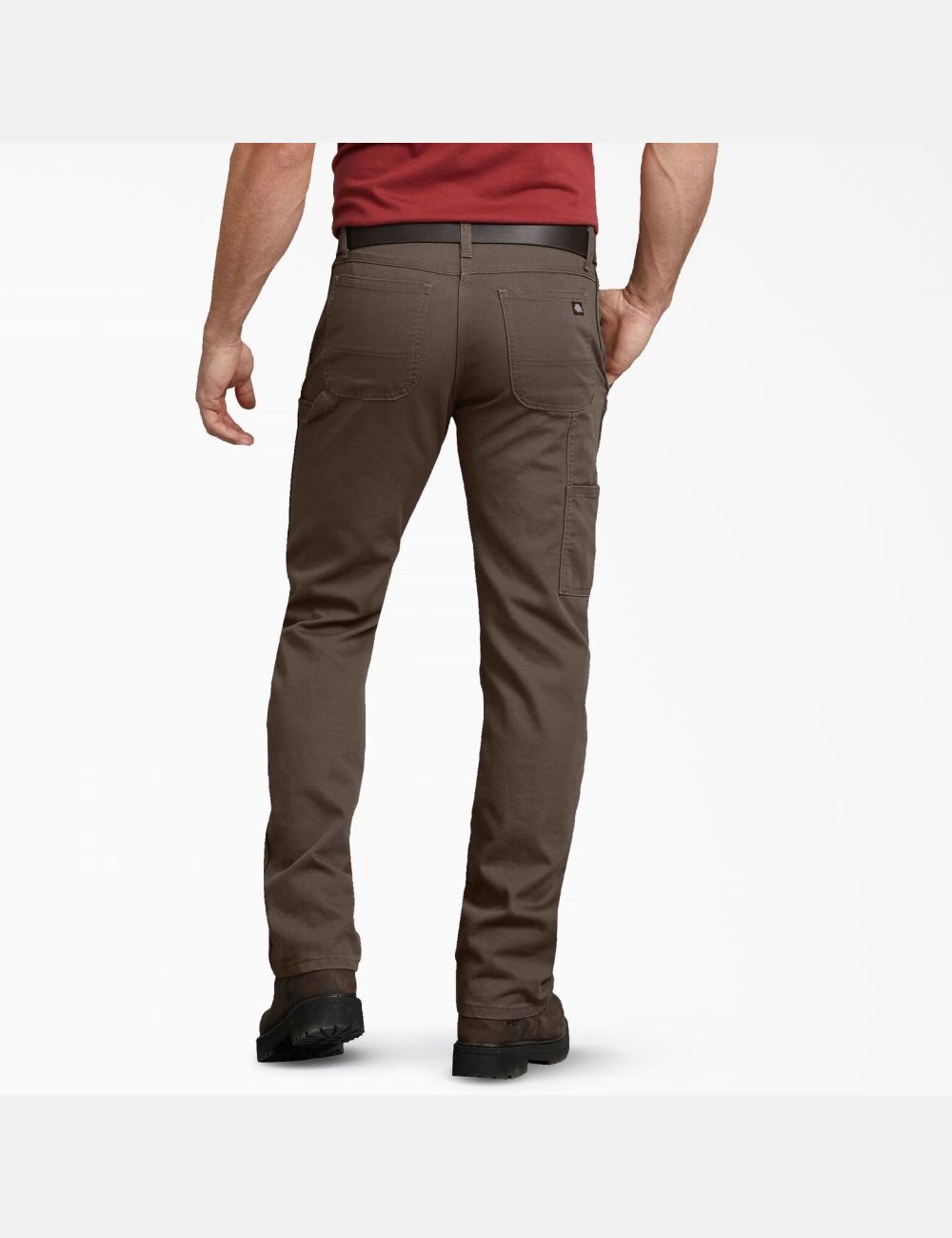 Stonewashed Mushroom Dickies Regular Straight Leg Duck Carpenter Pants | 756JTBFDZ