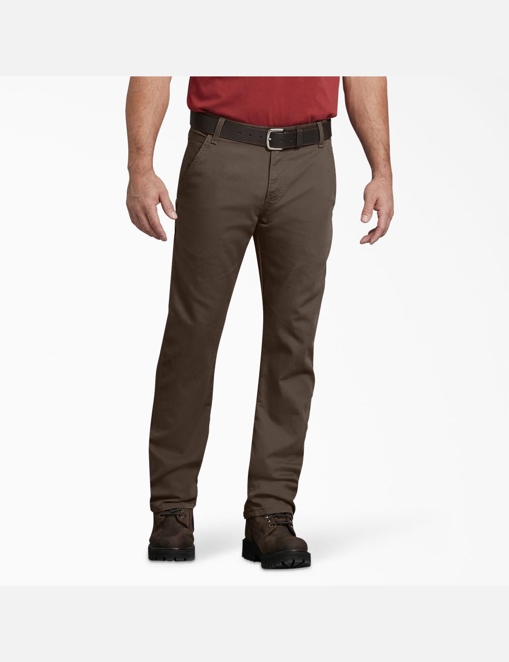 Stonewashed Mushroom Dickies Regular Straight Leg Duck Carpenter Pants | 756JTBFDZ