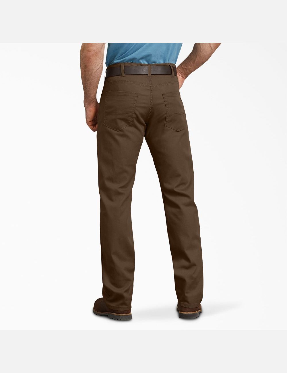 Stonewashed Timber Brown Dickies Regular Fit Straight Leg Duck Work Pants | 146HTAJUM