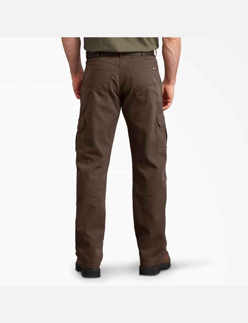 Stonewashed Timber Brown Dickies Regular Duck Cargo Pants | 912THDWLU