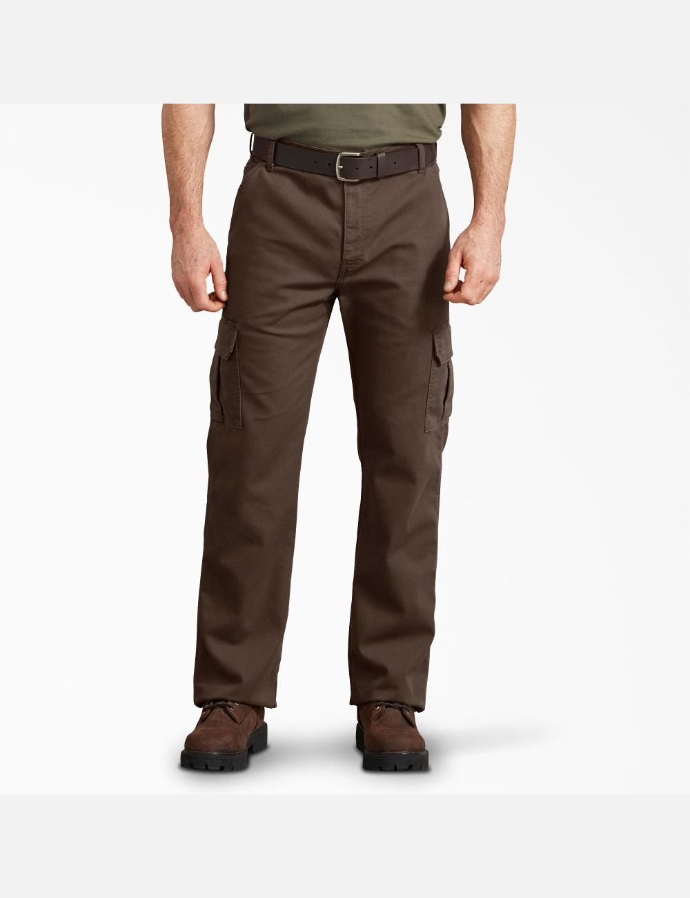 Stonewashed Timber Brown Dickies Regular Duck Cargo Pants | 912THDWLU