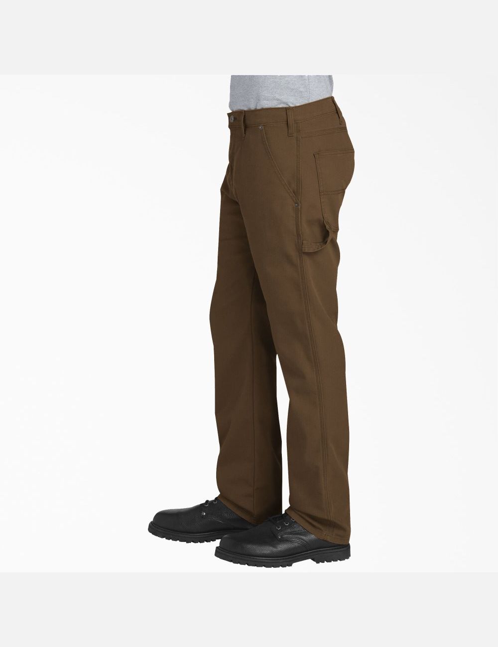 Stonewashed Timber Brown Dickies Regular Straight Leg Duck Carpenter Pants | 943AVNMFD