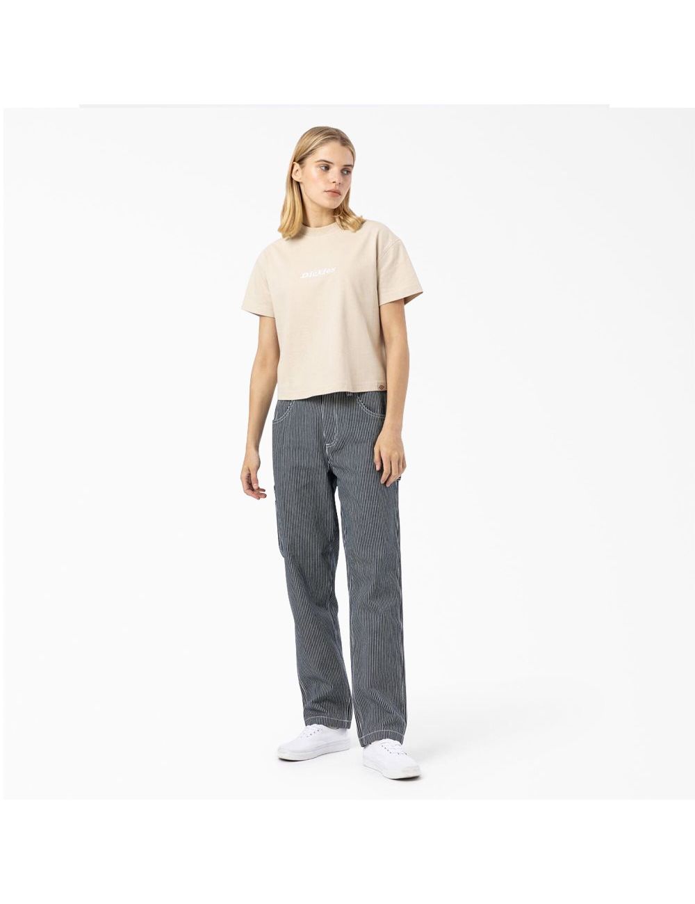 Tan Dickies Loretto T-Shirt Cropped Tops | 690HKRMTO