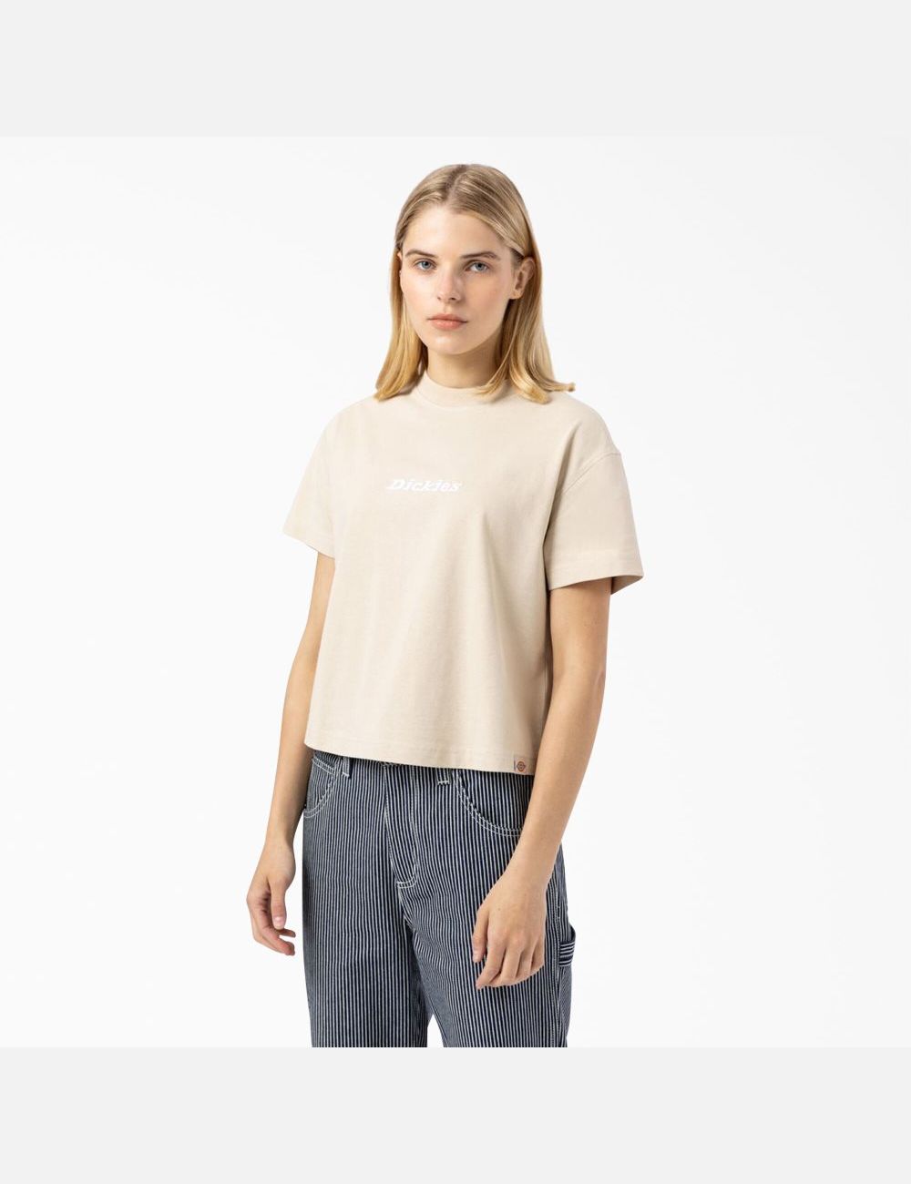 Tan Dickies Loretto T-Shirt Cropped Tops | 690HKRMTO