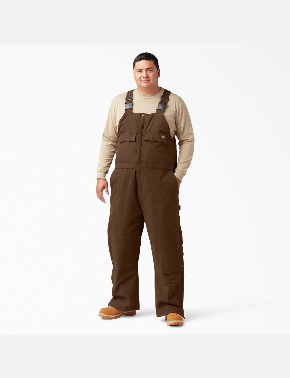 Timber Brown Dickies Sanded Duck Insulated Coveralls & Overalls | 975ZVUEWI