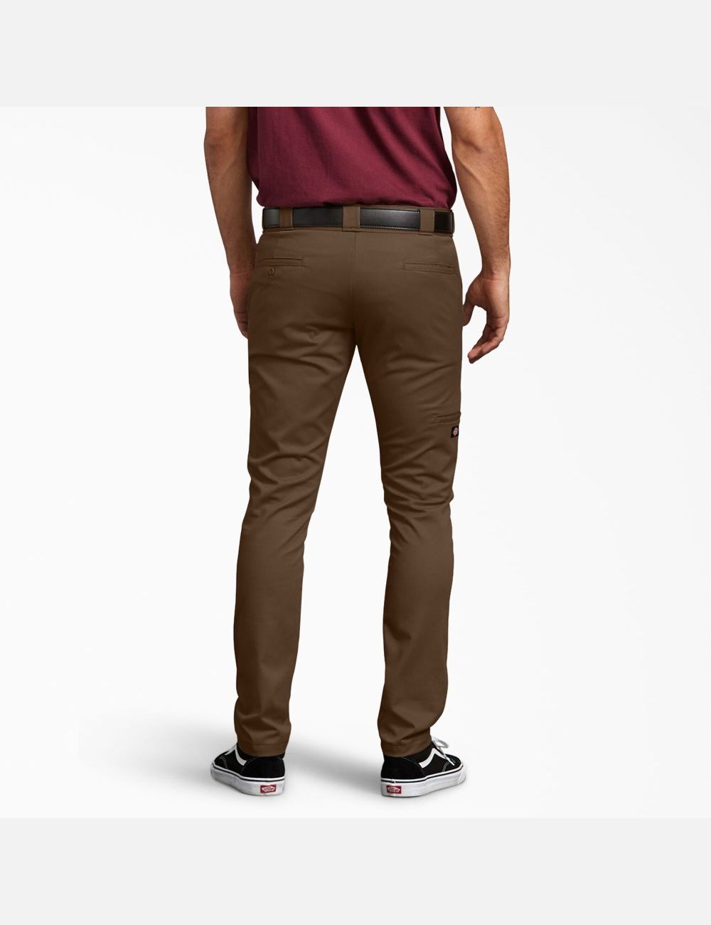 Timber Brown Dickies Skinny Fit Straight Leg Double Knee Pants | 891NYJBMA