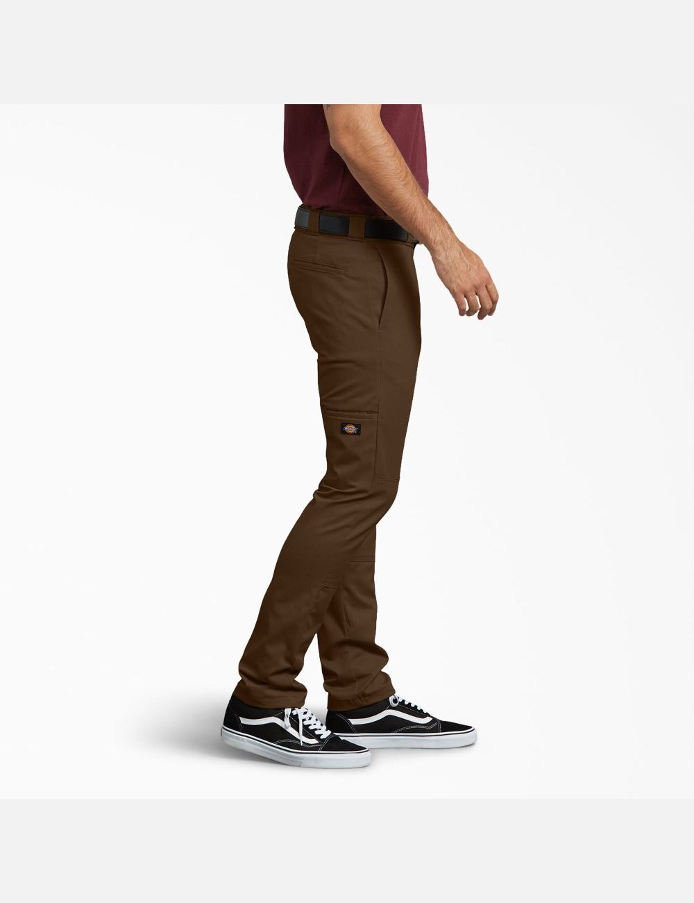 Timber Brown Dickies Skinny Fit Straight Leg Double Knee Pants | 891NYJBMA