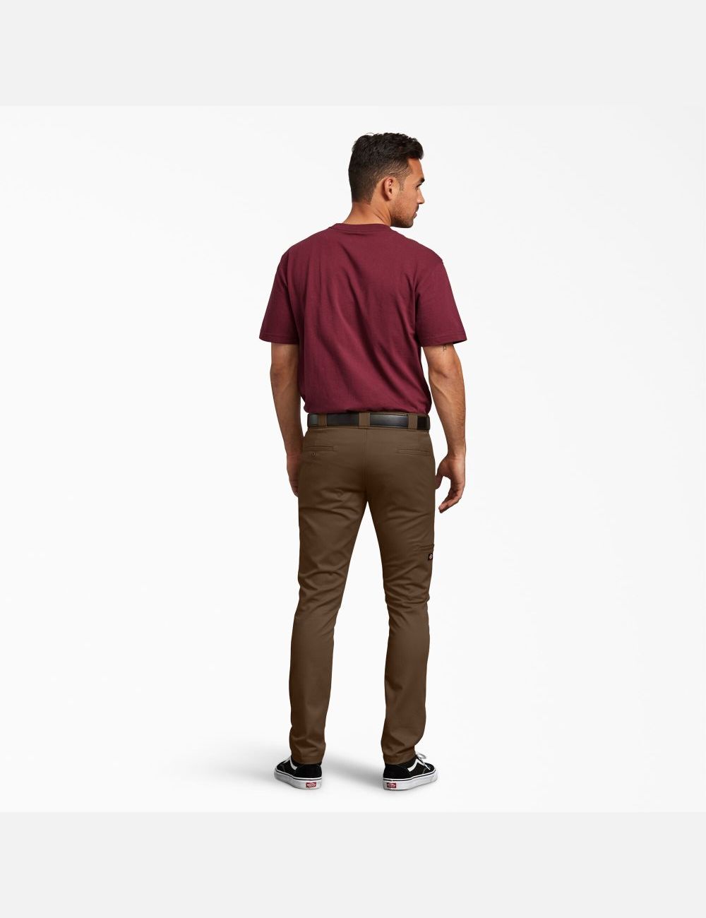 Timber Brown Dickies Skinny Fit Straight Leg Double Knee Pants | 891NYJBMA