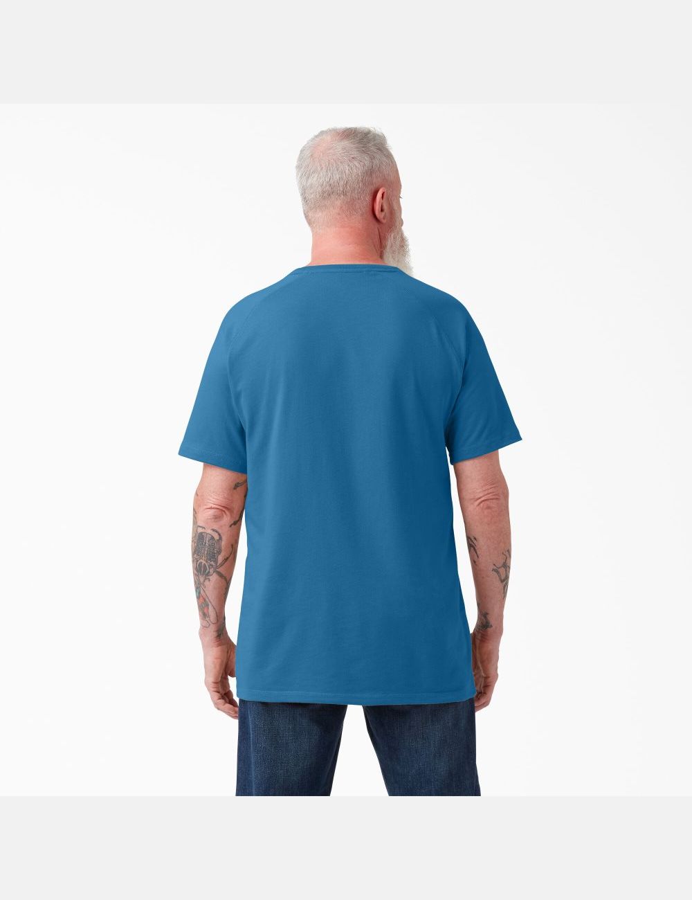 Vallarta Blue Dickies Cooling Short Sleeve T-Shirts | 301DRKGWU