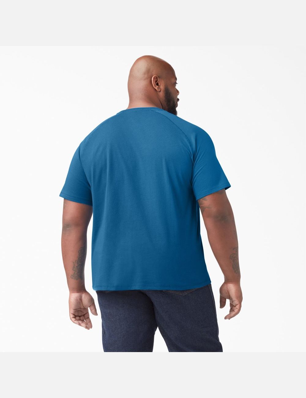 Vallarta Blue Dickies Cooling Short Sleeve T-Shirts | 301DRKGWU