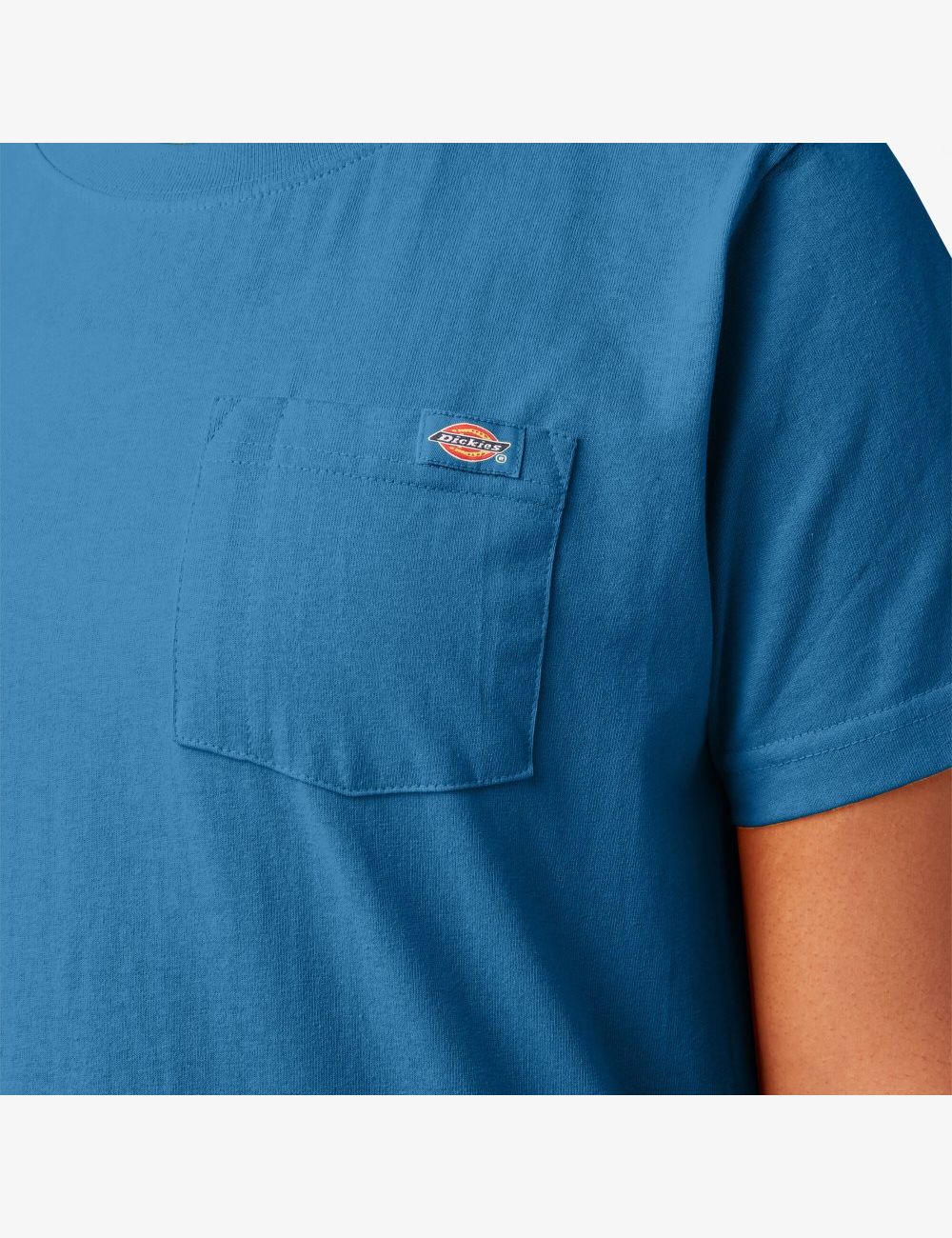 Vallarta Blue Dickies Plus Heavyweight Short Sleeve Tops | 697FOUTYN