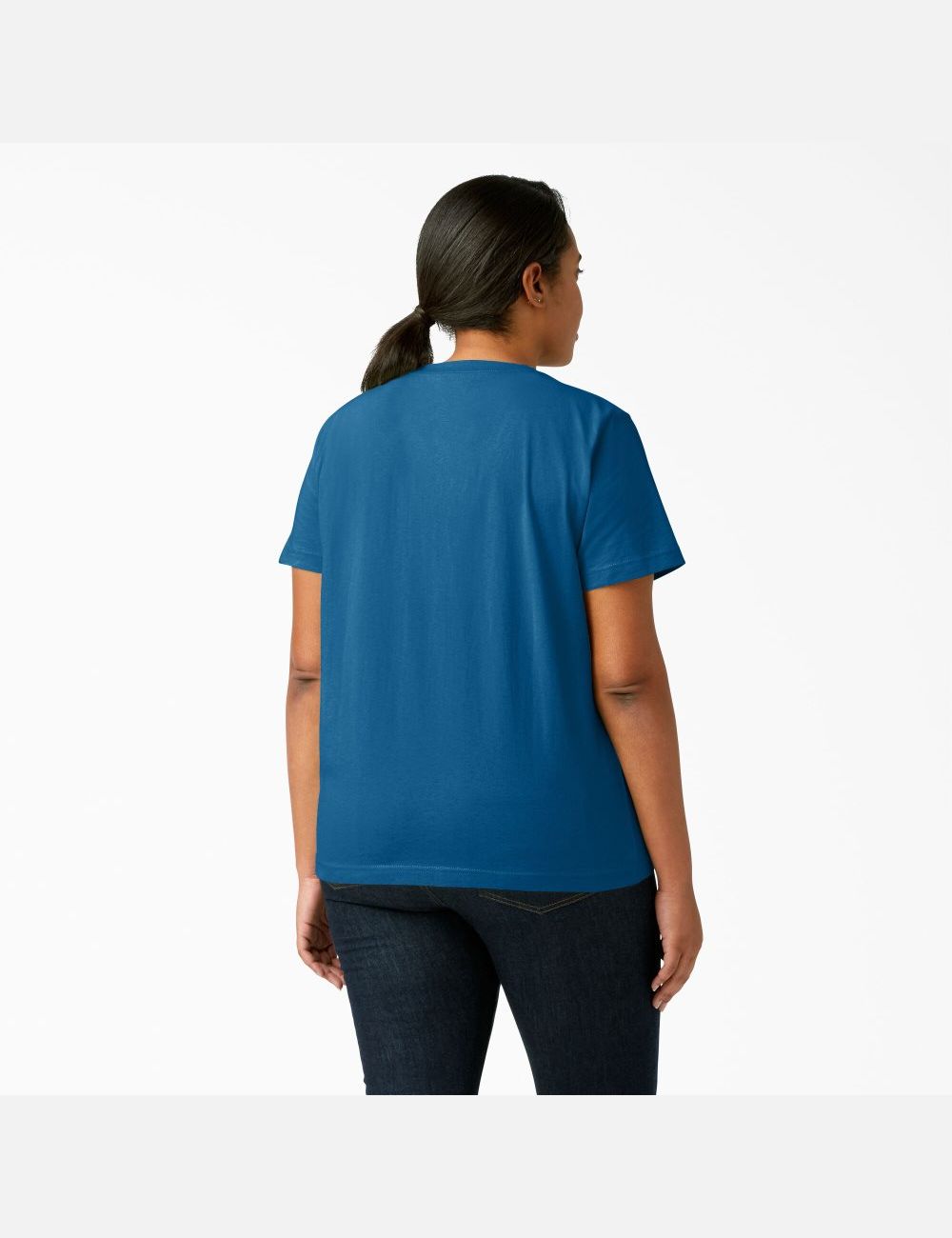 Vallarta Blue Dickies Plus Logo Graphic T-Shirts | 153LYSBQF