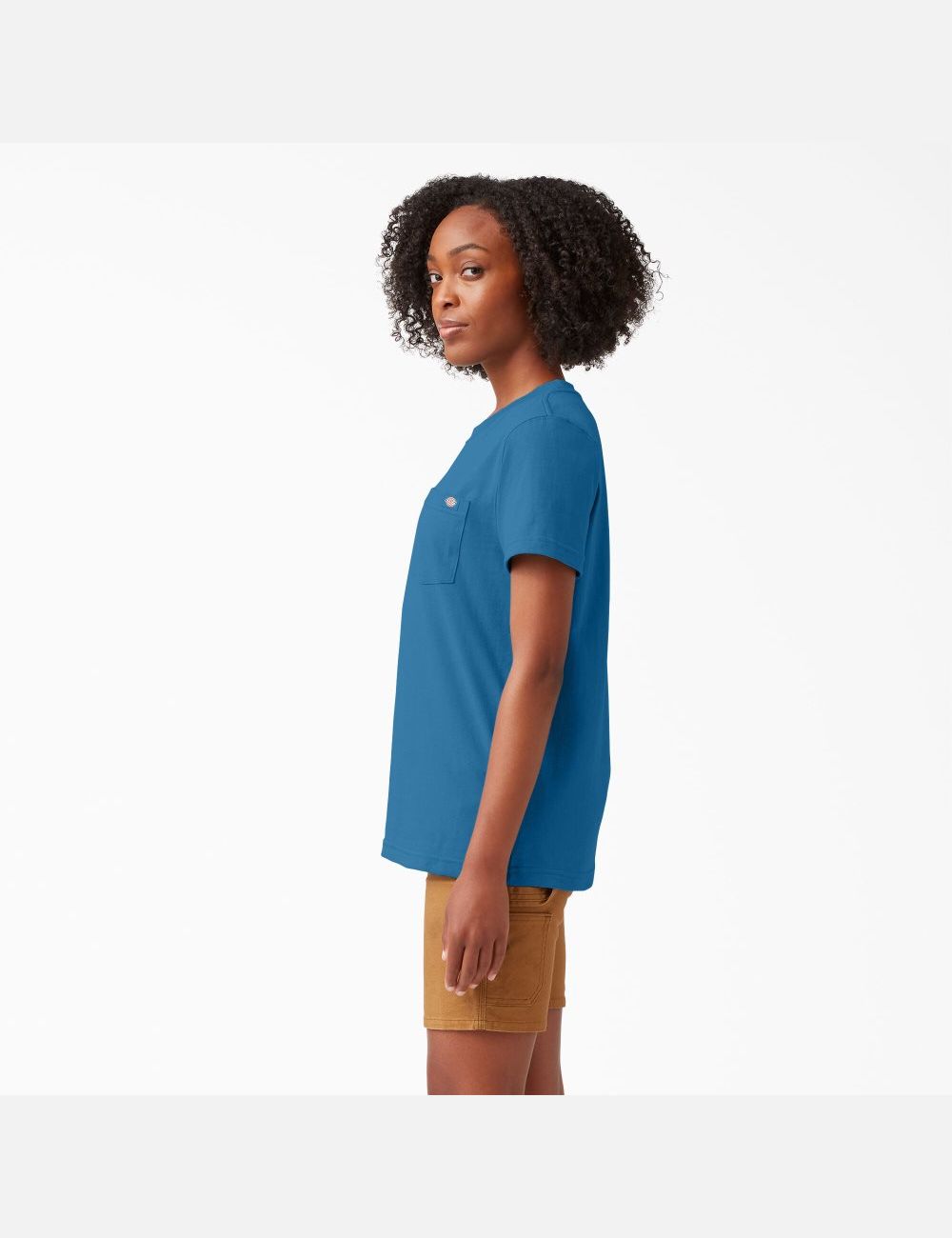 Vallarta Blue Dickies Short Sleeve Heavyweight T-Shirts | 984KEFURP