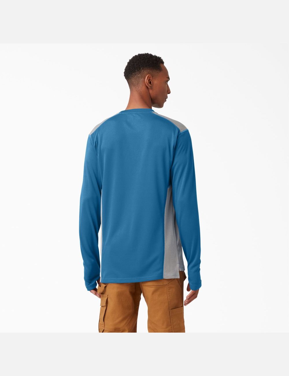 Vallarta Blue Dickies Temp-iQ 365 Long Sleeve T-Shirts | 945KBDMJX