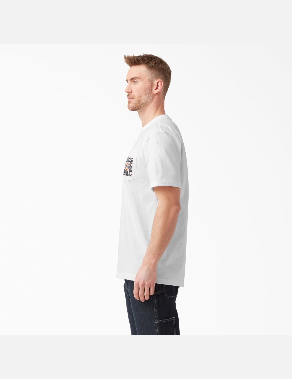 White Dickies 100 Year Anniversary T-Shirts | 127GXTSFN